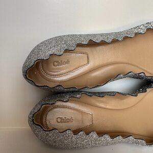 Chloe Lauren Ombré Glitter Ballet Flats, Size 7 / 37.5, NWOB